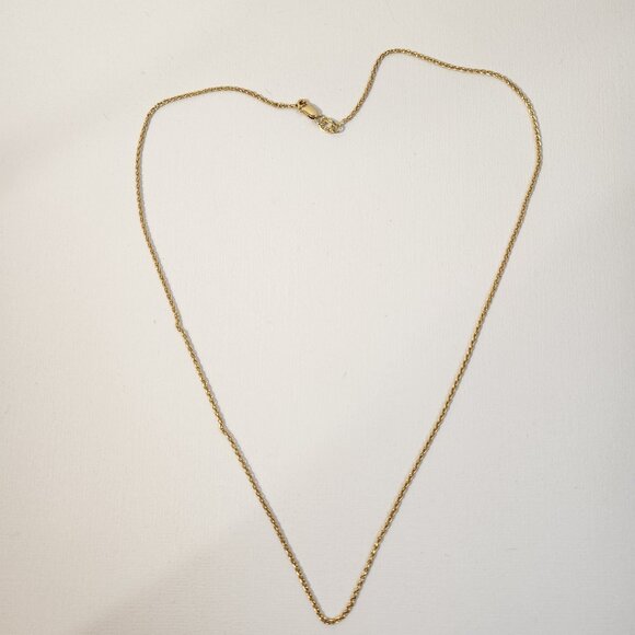 3.48g Italy 14K Gold Wheat (Spiga) Rope Chain Necklace 18" 1.2mm VTG - Picture 2 of 12